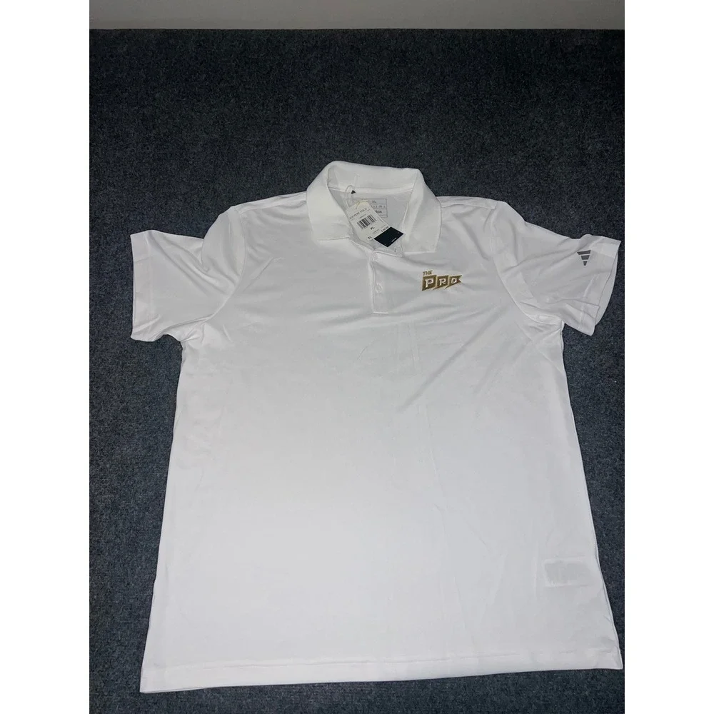 Adidas Adi Perf Polo Mens XL White The Pro Embroidered Golf Shirt IU4441